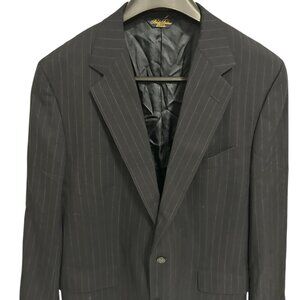 Brooks Brothers Brooksease Blazer Men's 44R Blue 100% Wool Pinstripes